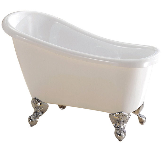 Acrylic Bathtub With  Imperial Feet and No Faucet Holes