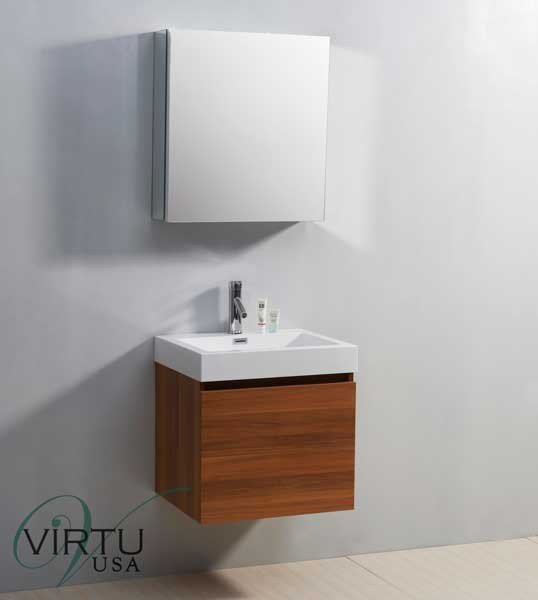 Virtu USA JS-50324-PL 24" Zuri - Plum - Single Sink Bathroom Vanity