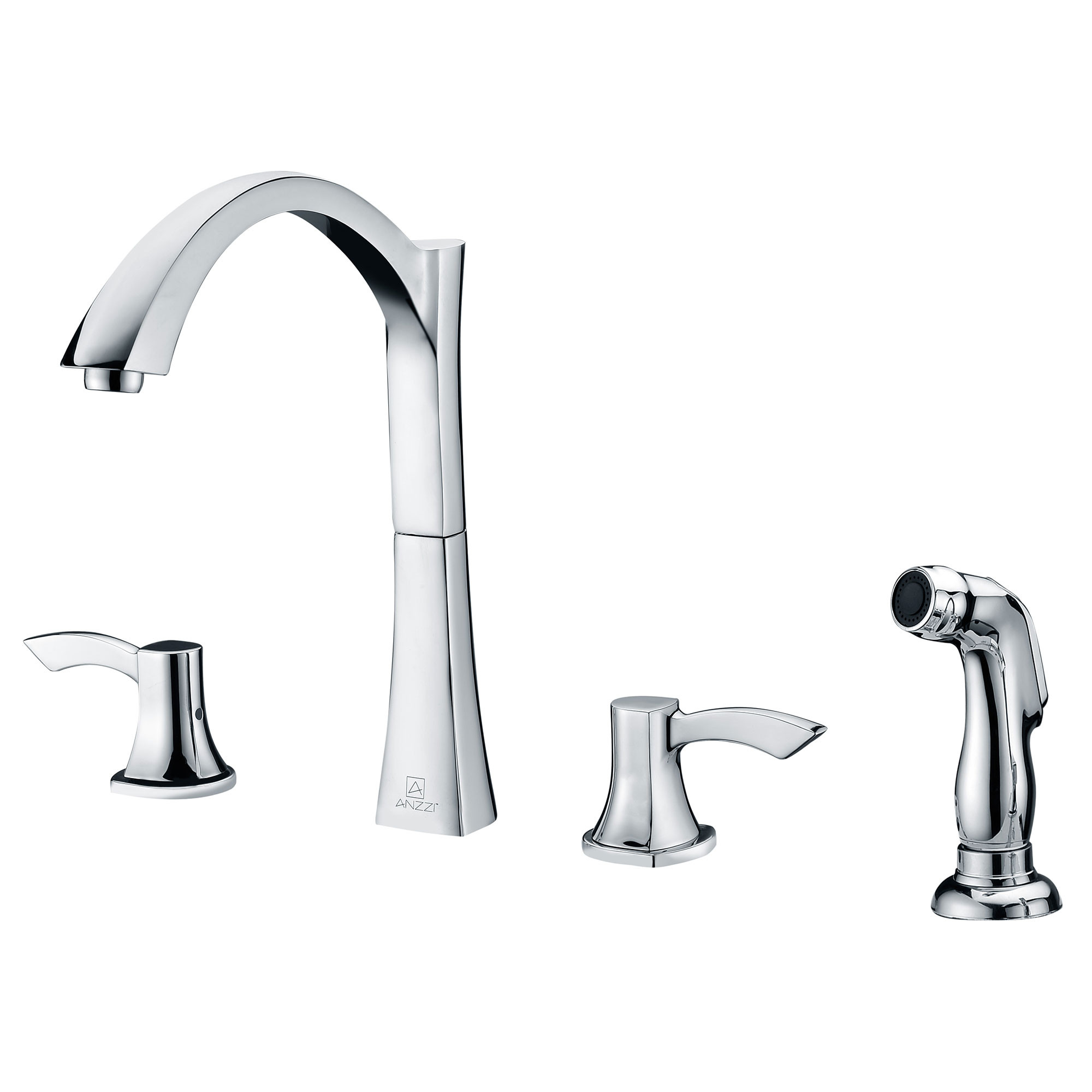 ANZZI KF-AZ032 Soave Series Two Handles Kitchen Faucet in Polished Chrome