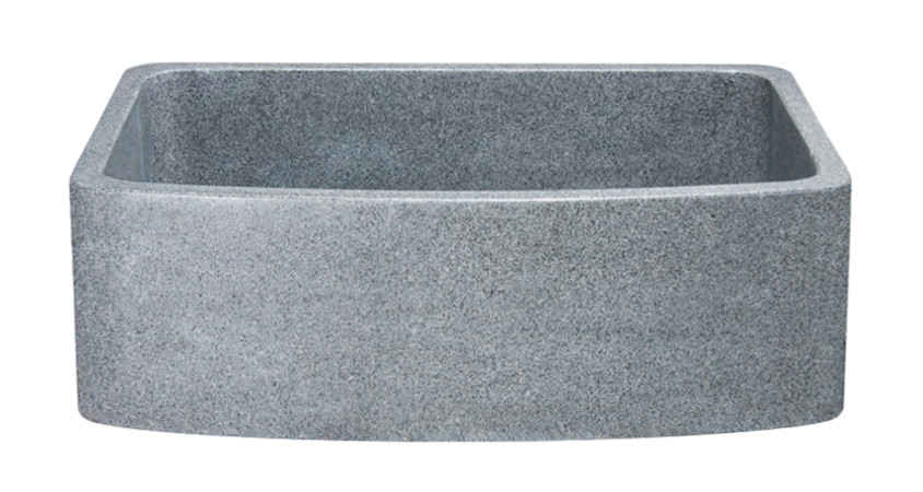 Allstone KFCF302210SB-NLP 30 Inch Curved Front Farm Sink - Mercury Granite
