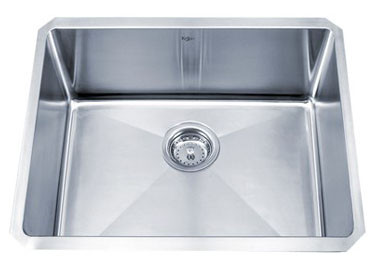 Kraus KHU101-23 23 inch Undermount Single Bowl Stainless Steel Kitchen Sink