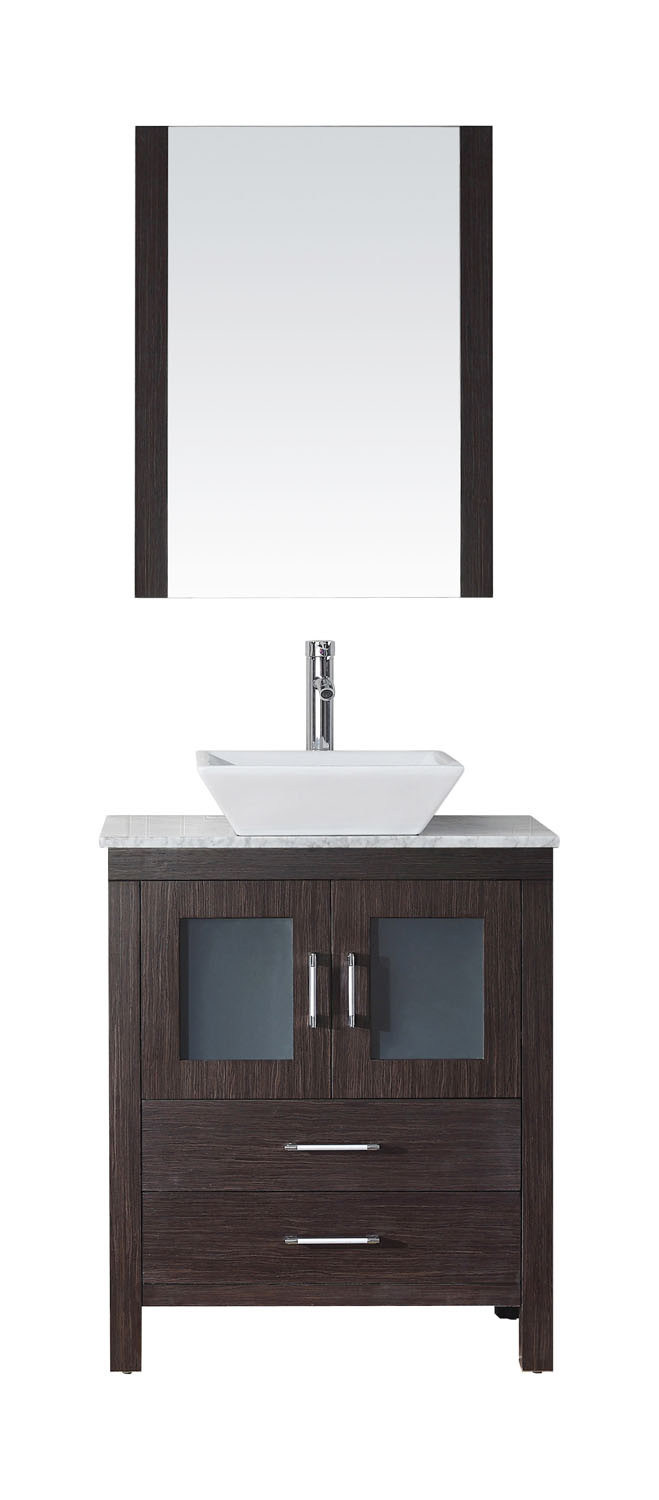 Virtu KS-70024-WM-ES-001 Dior 24 Inch Single Bathroom Vanity Set In Espresso
