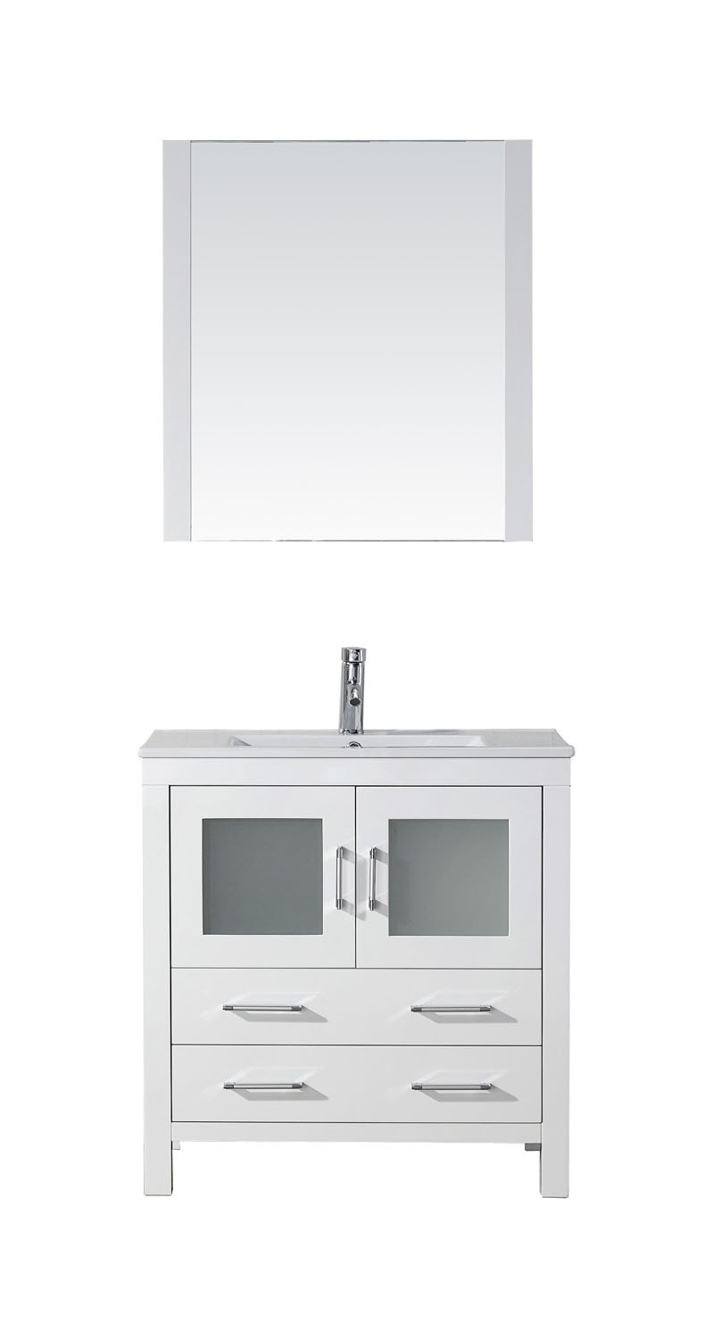 Virtu KS-70032-C-WH Dior 32 Inch Single Bathroom Vanity Set In White