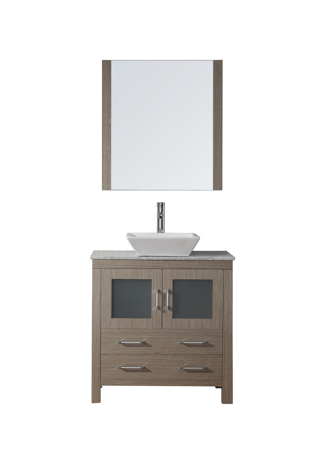 Virtu KS-70032-WM-DO Dior 32 Inch Single Bathroom Vanity Set In Dark Oak