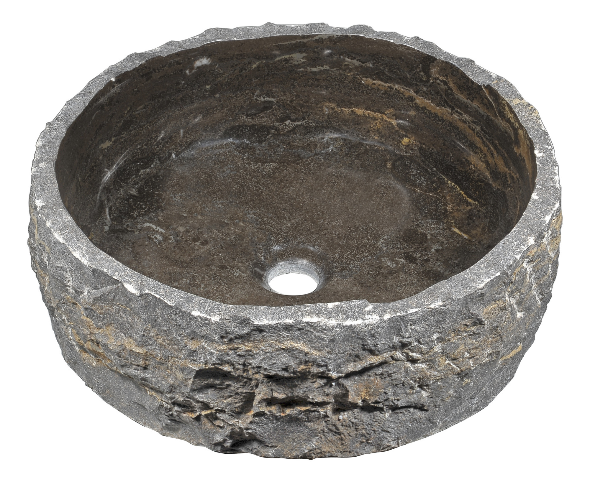 ANZZI LS-AZ152 Umbral Crown Natural Stone Vessel Sink In Blue Stone