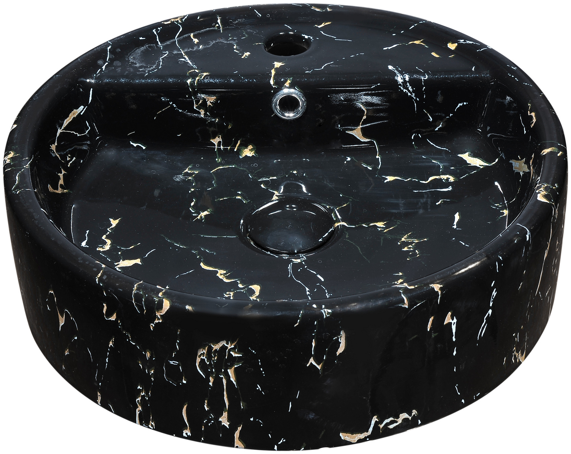 ANZZI LS-AZ256 Rhapsody Series Ceramic Vessel Sink In Neolith Marble Finish
