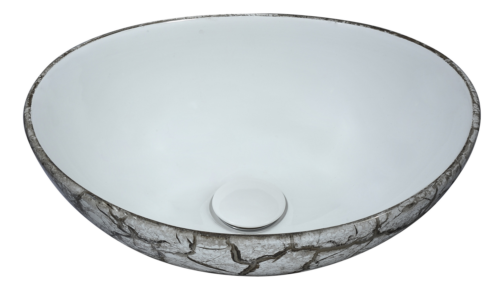 ANZZI LS-AZ272 Sona Series Vitreous China Ceramic Vessel Sink In Grey