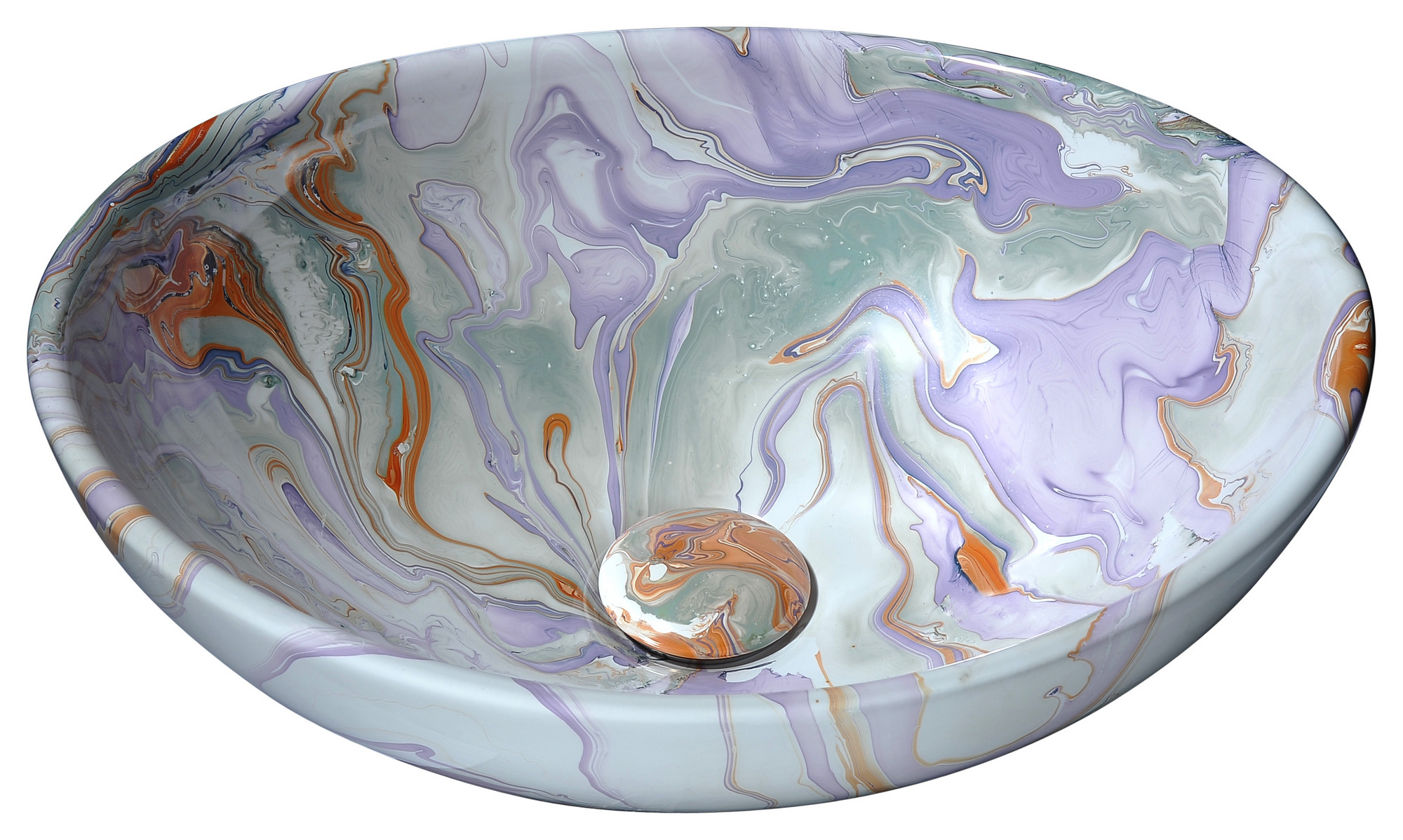 ANZZI LS-AZ274 Sona Vitreous China Ceramic Vessel Sink In Marbled Adobe