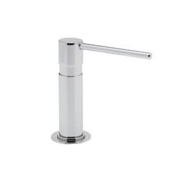 Rohl LS2150APC Modern Deck Mounted Soap Dispenser with 12 Ounce Bottle in polished chrome