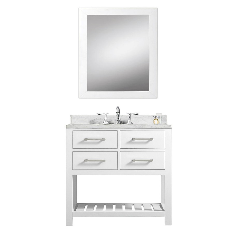 Water Creation Madalyn30WB 30” Single Bath Vanity With Mirror in White