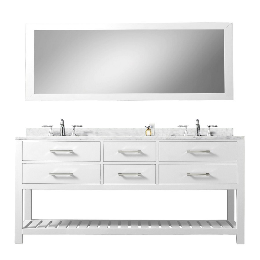 Water Creation Madalyn60WB 60” White Double Bath Vanity With Mirror
