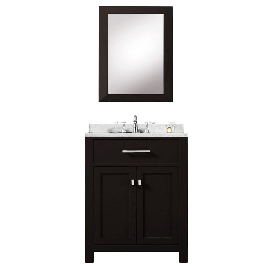 Water Creation Madison24EB 24” Espresso Single Sink Bath Vanity With Mirror
