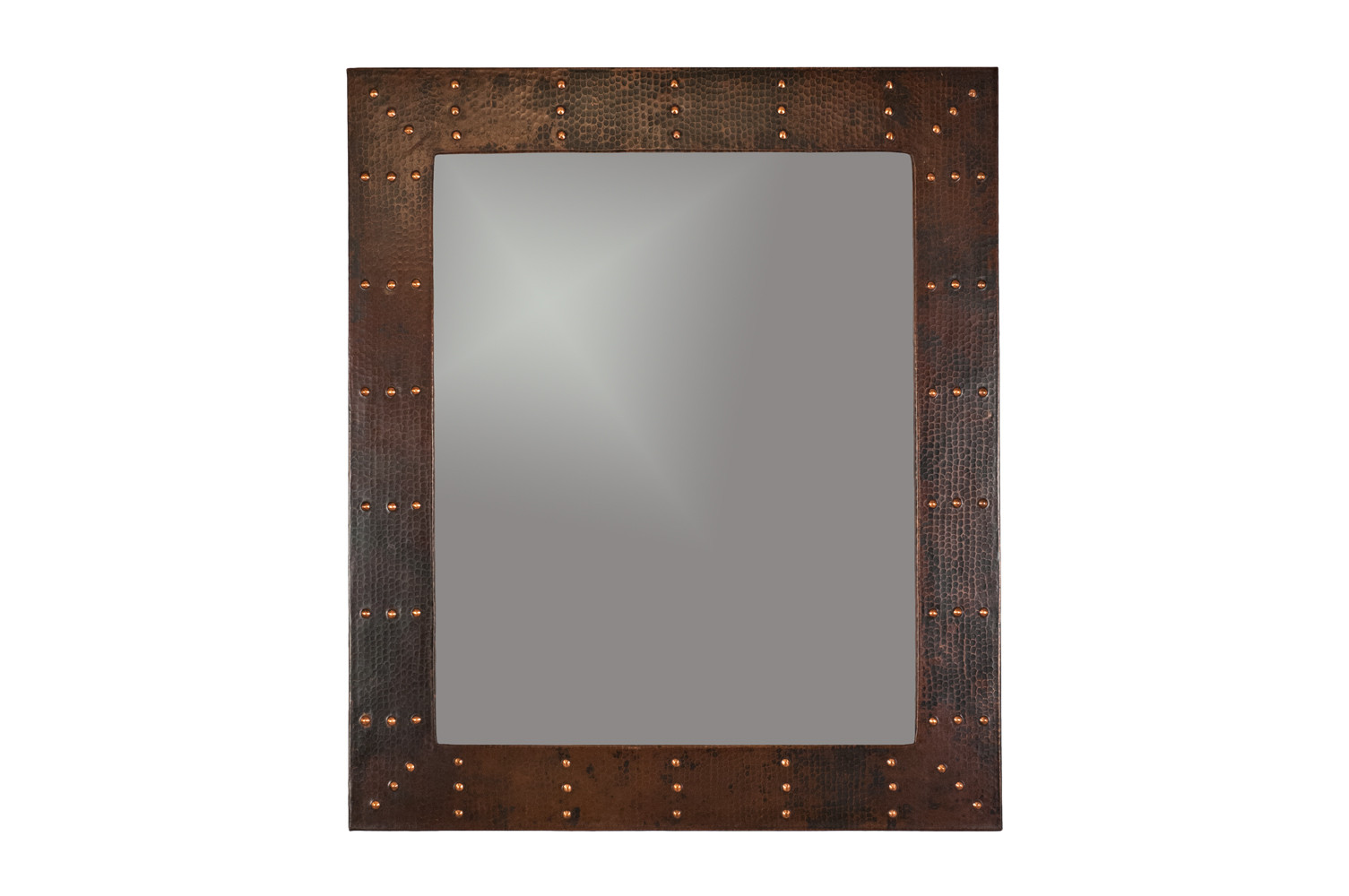 Premier Copper MFREC3631-RI 36 Inch Copper Mirror W/ Hand Forged Rivet