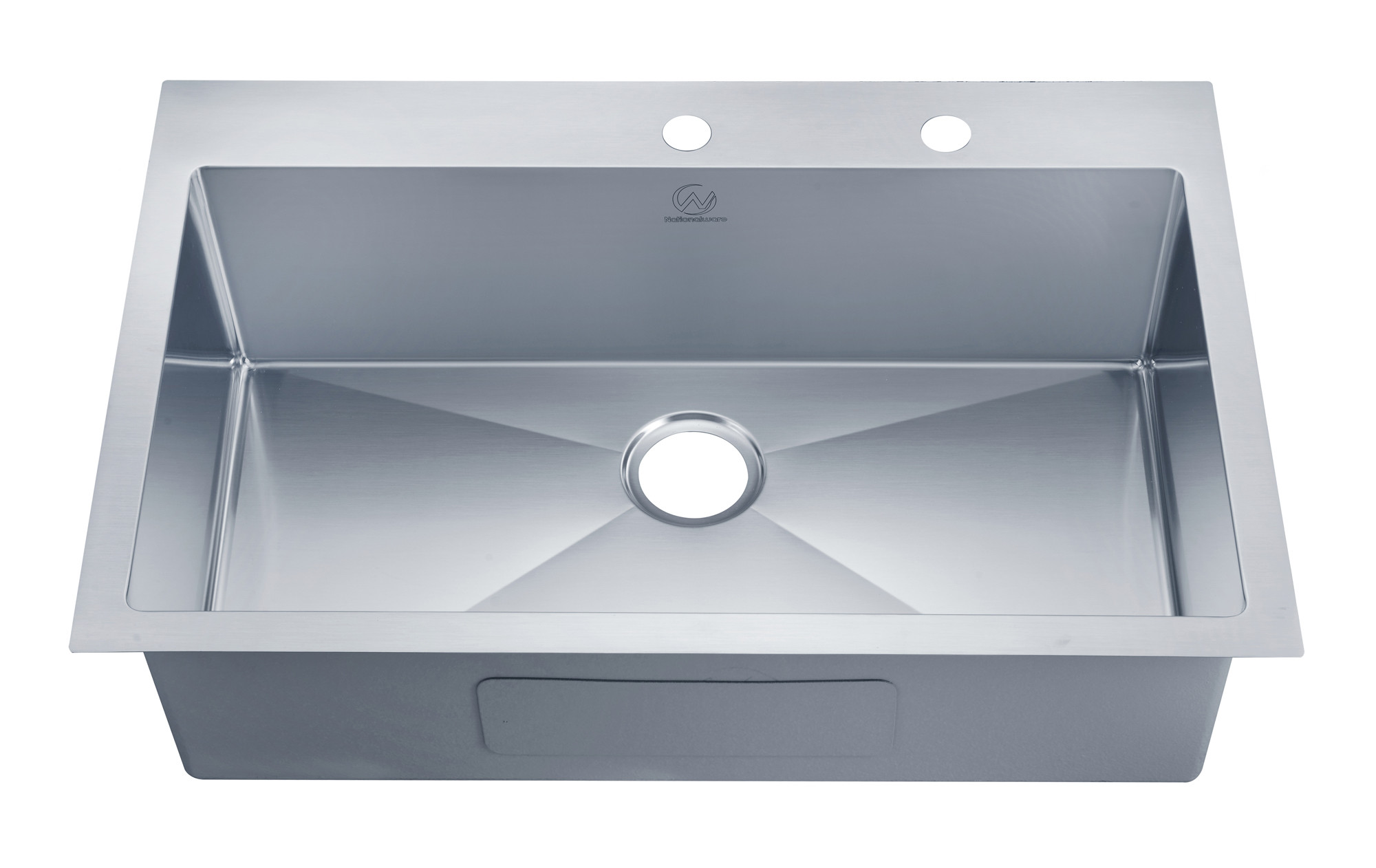 Stufurhome NW-3322SO Overmount Stainless Steel 33 Inch 2-Hole Single Bowl Kitchen Sink