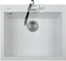 Latoscana ON6010 MicroUltra Granite Single Bowl Drop In Kitchen Sink - White