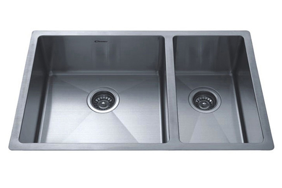 Parmir OS-B25 Double Bowl Square Undermount Stainless Steel Kitchen Sink