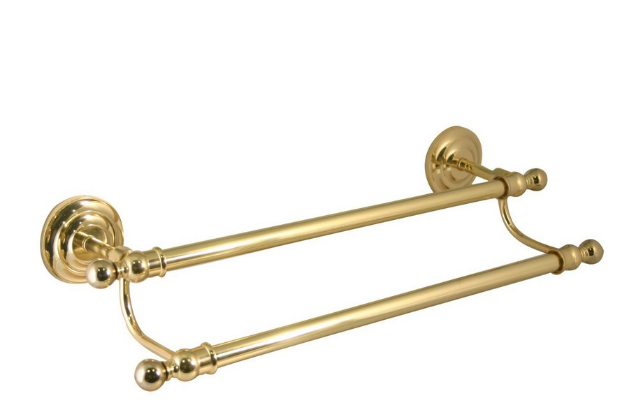 Allied Brass QN-72-18-PB 18 Inch Double Towel Bar in Polished Brass