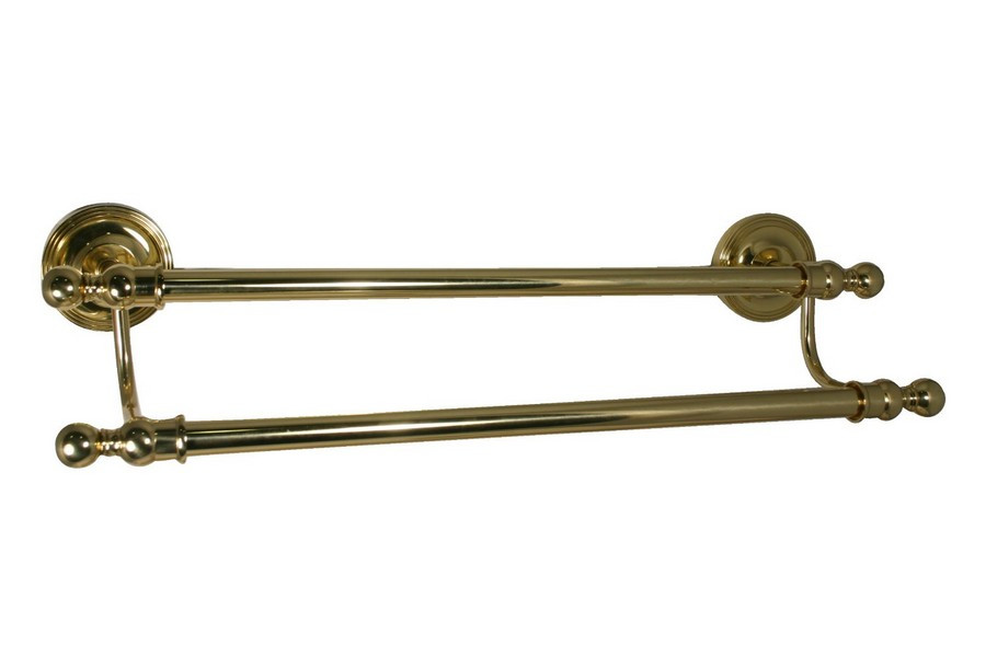 Allied Brass R-72-30-PB 30 Inch Double Towel Bar in Polished Brass