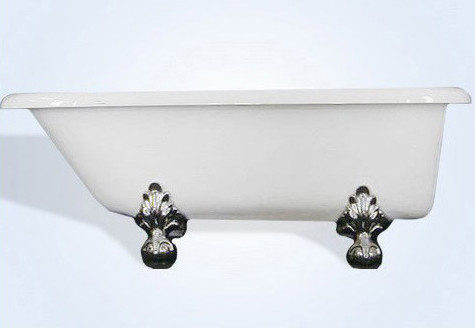 Restoria R554-WH Monarch Bone Traditional Tub with Tub Wall faucet holes