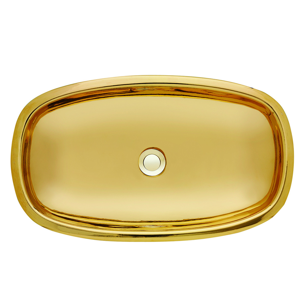 Nantucket Sinks RC79040G Dubai Italian Fireclay Bathroom Vanity Sink In Gold