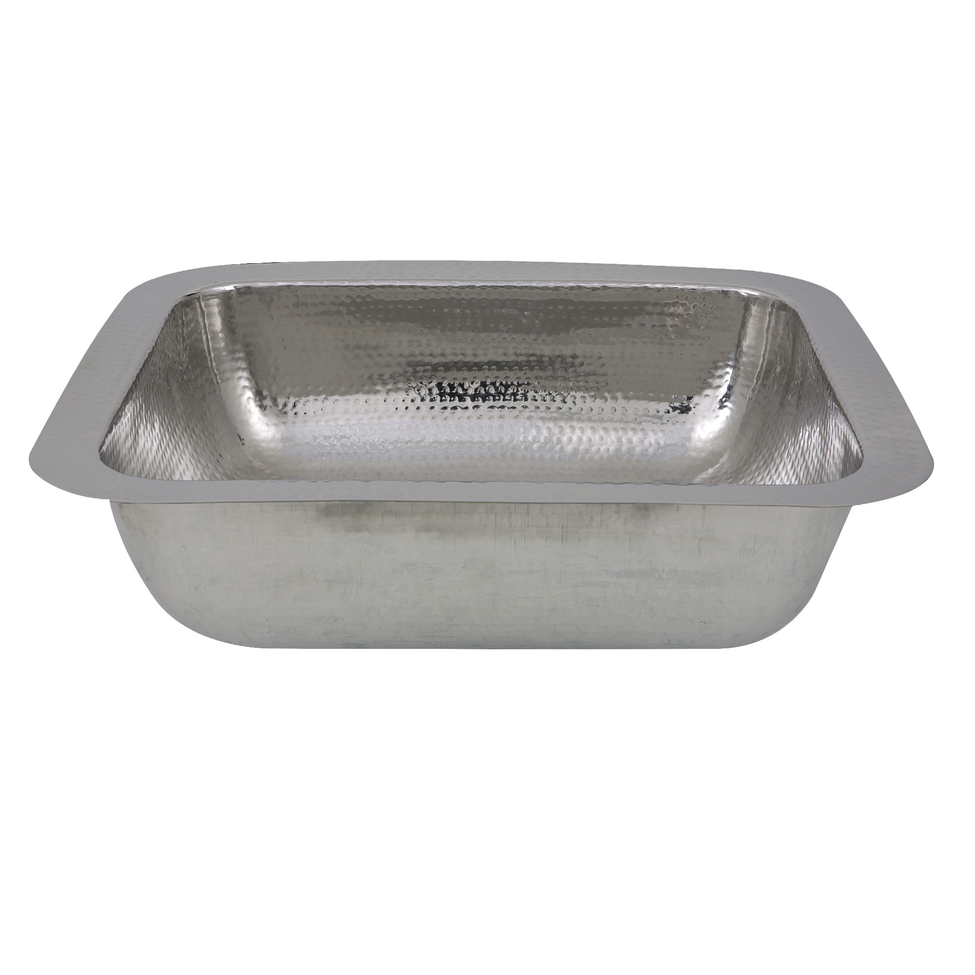 Nantucket Sinks RES 17.5 Inch Hammered Stainless Steel Rectangle Bar Sink