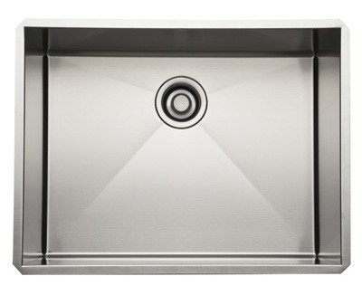 Rohl RSS2418SB Single Bowl Stainless Steel Kitchen Sink in Brushed Stainless Steel