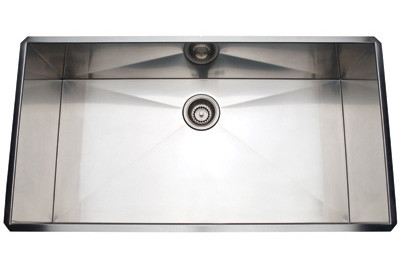 Rohl RSS3618SB Single Bowl Stainless Steel Kitchen Sink in Brushed Stainless Steel