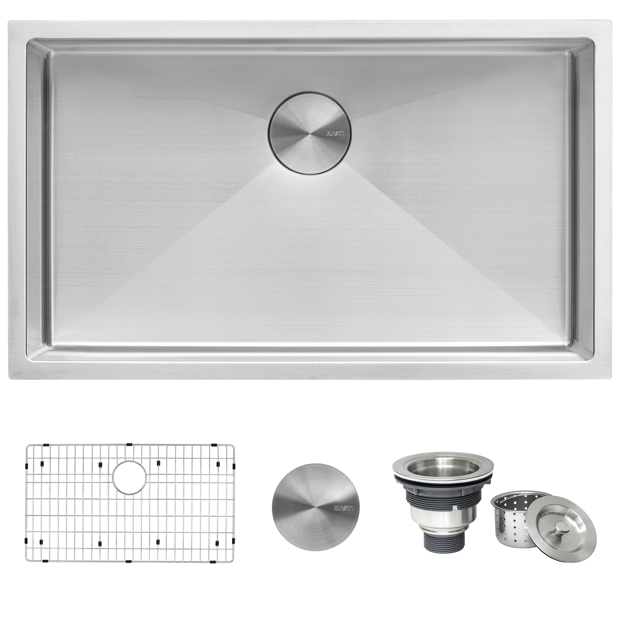 Ruvati RVH7400 Undermount Stainless Steel 32" Kitchen Sink Single Bowl