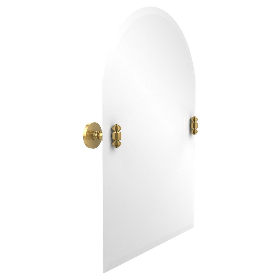 Allied Brass SB-94-PB Arched Top Mirror with Beveled Edge in Polished Brass