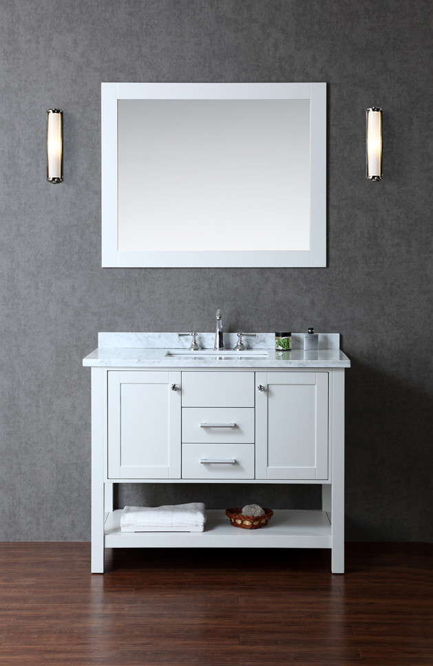 Ariel SCBAY42SCG Bayhill 42" Single-Sink Bathroom Vanity Set in Cloud Grey