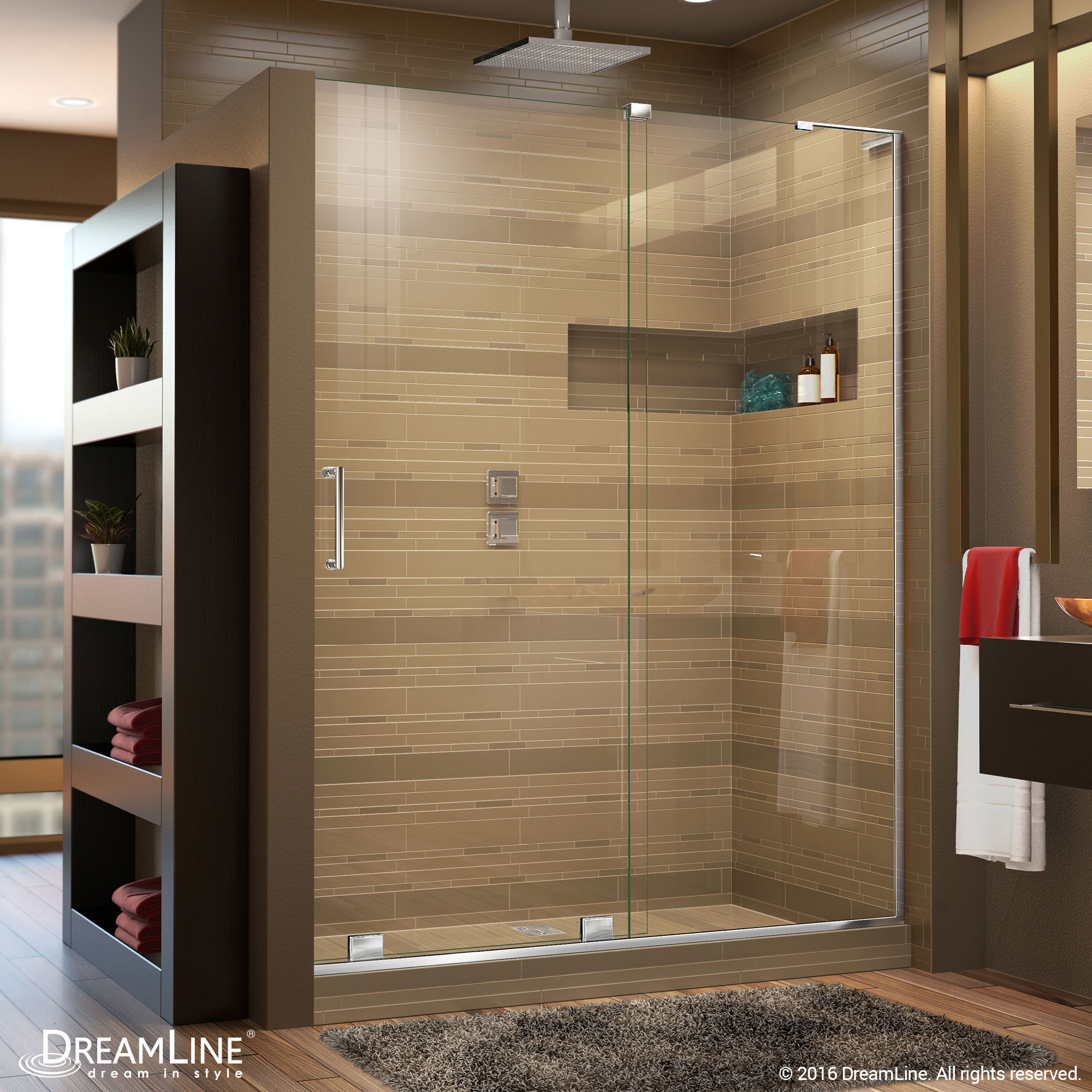 DreamLine SHDR-1960723R-01 Mirage-X Sliding Shower Door With Right-wall Bracket