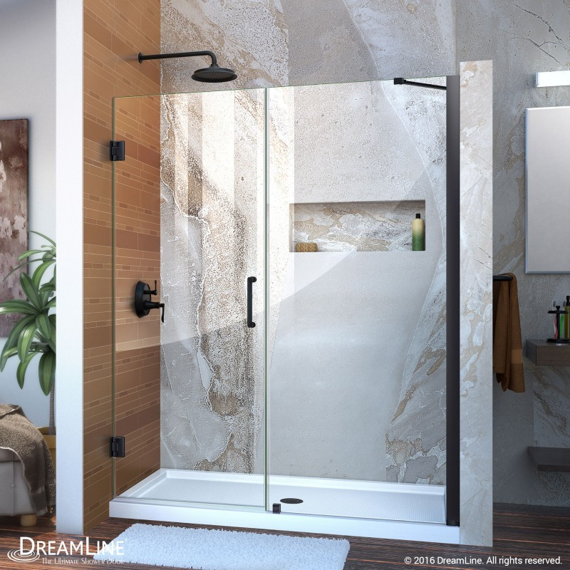 Dreamline SHDR-20557210-09 Satin Black 55-56" Adjustable Shower Door