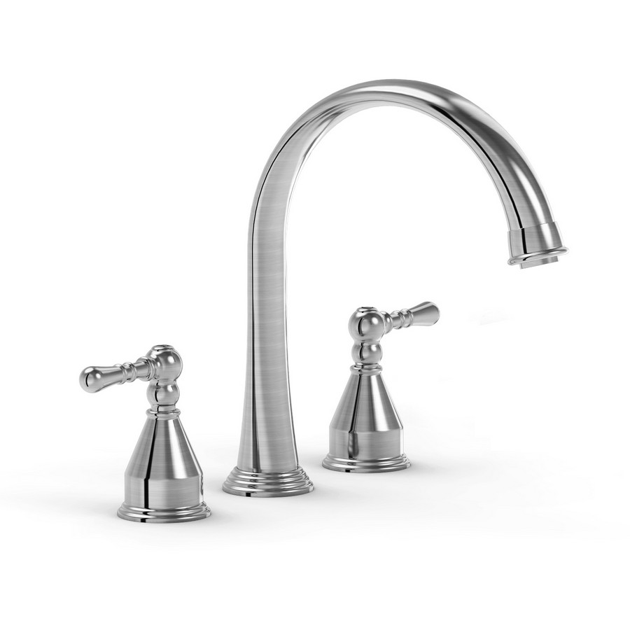 Parmir SSB-600 Two Handles Stainless Steel Tub Filler with Gooseneck Spout