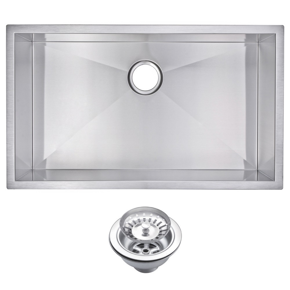 Water Creation SSS-US-3219A Undermount Kitchen Sink With Drain and Strainer
