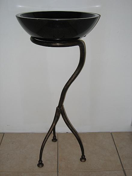 Quiescence ST-WHMS Wrought Iron Tri Legged Whimsical Sink Pedestal