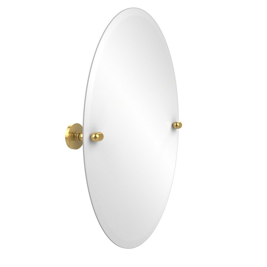 Allied Brass TA-91-PB Oval Tilt Mirror with Beveled Edge in Polished Brass