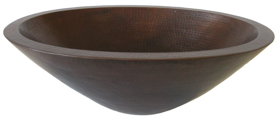 Novatto TCV-010AN MONTEVIDEO Oval Double Wall Antique Copper Vessel Sink