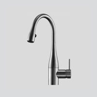 KWC 10.121.102 Single Hole Pull Down Lever LED Kitchen Faucet