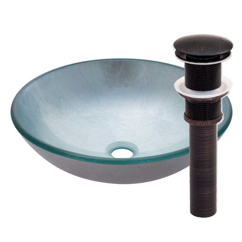 Novatto TIG-7032ORB ARGENTO Glass Vessel Bathroom Sink - Oil Rubbed Bronze