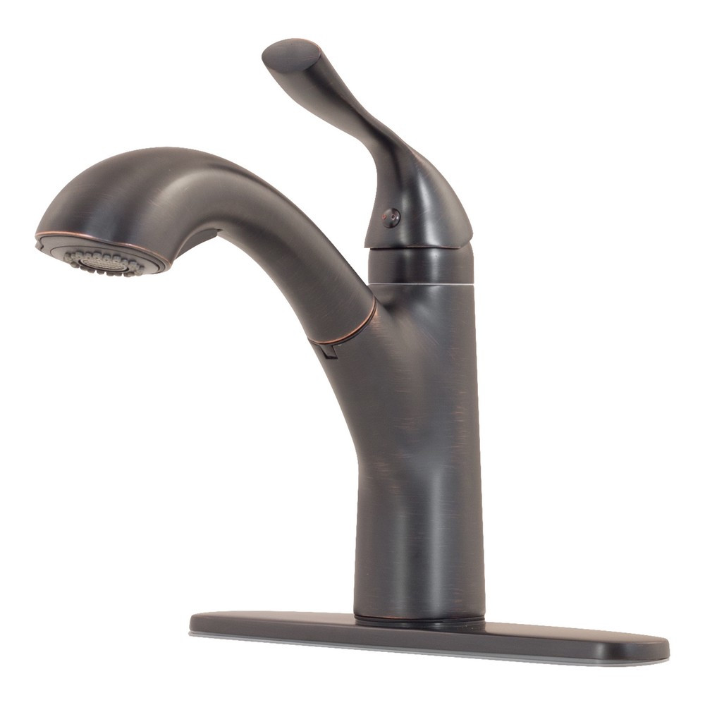 Novatto TKF-022ORB Topia Brass Pull Out Kitchen Faucet In Oil Rubbed Bronze