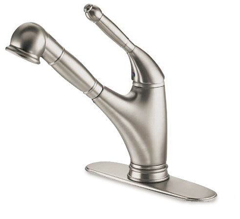 Latoscana USPW576 Single Pull-Out Spray Kitchen Faucet - Brushed Nickel