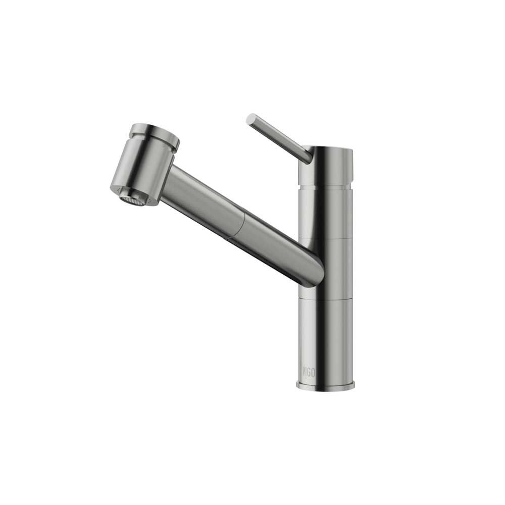 VIGO VG02021ST Branson Stainless Steel Pull-Out Spray Kitchen Faucet