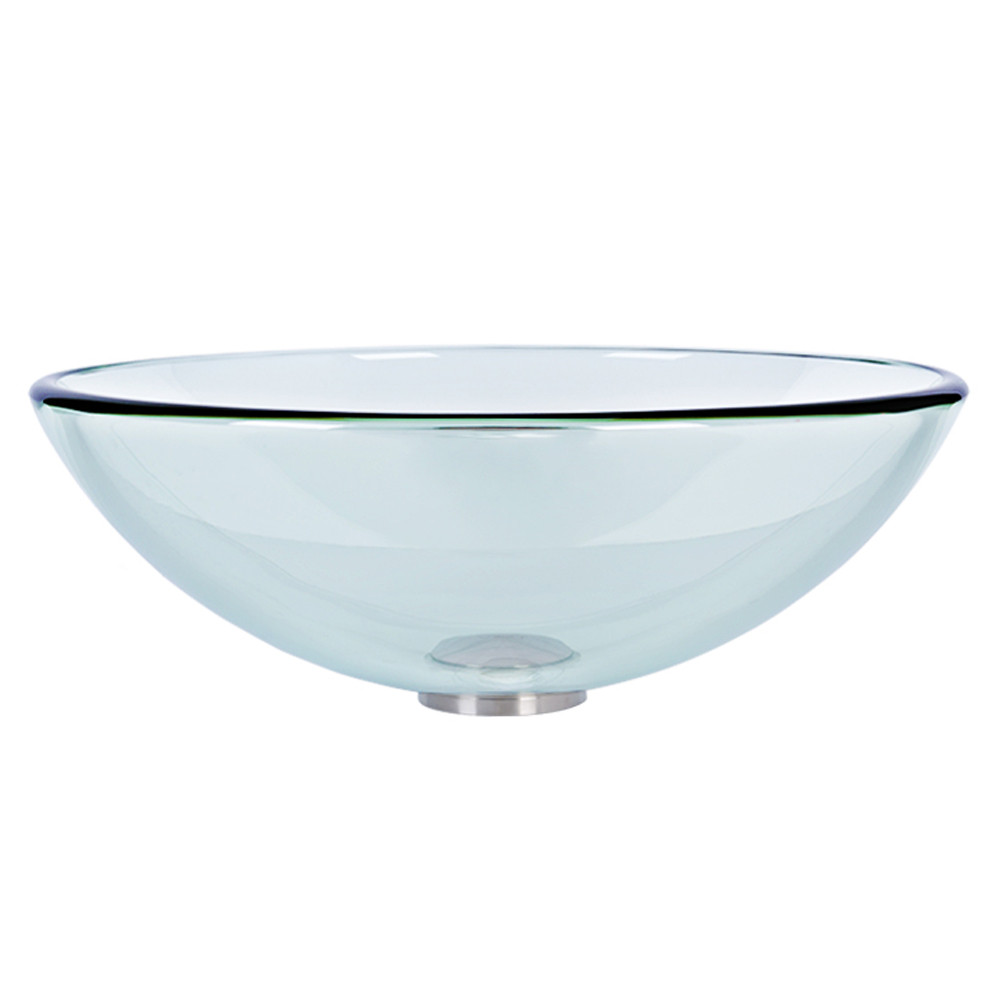 VIGO VG07074 Crystalline Tempered Glass Vessel Sink with Textured Exterior