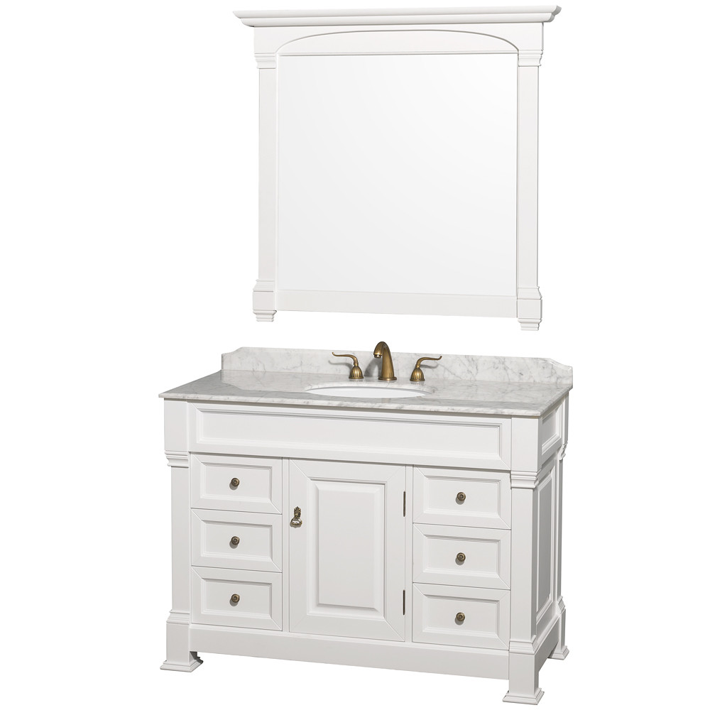 Wyndham WCVTD60WHCW with Carrera Marble Top