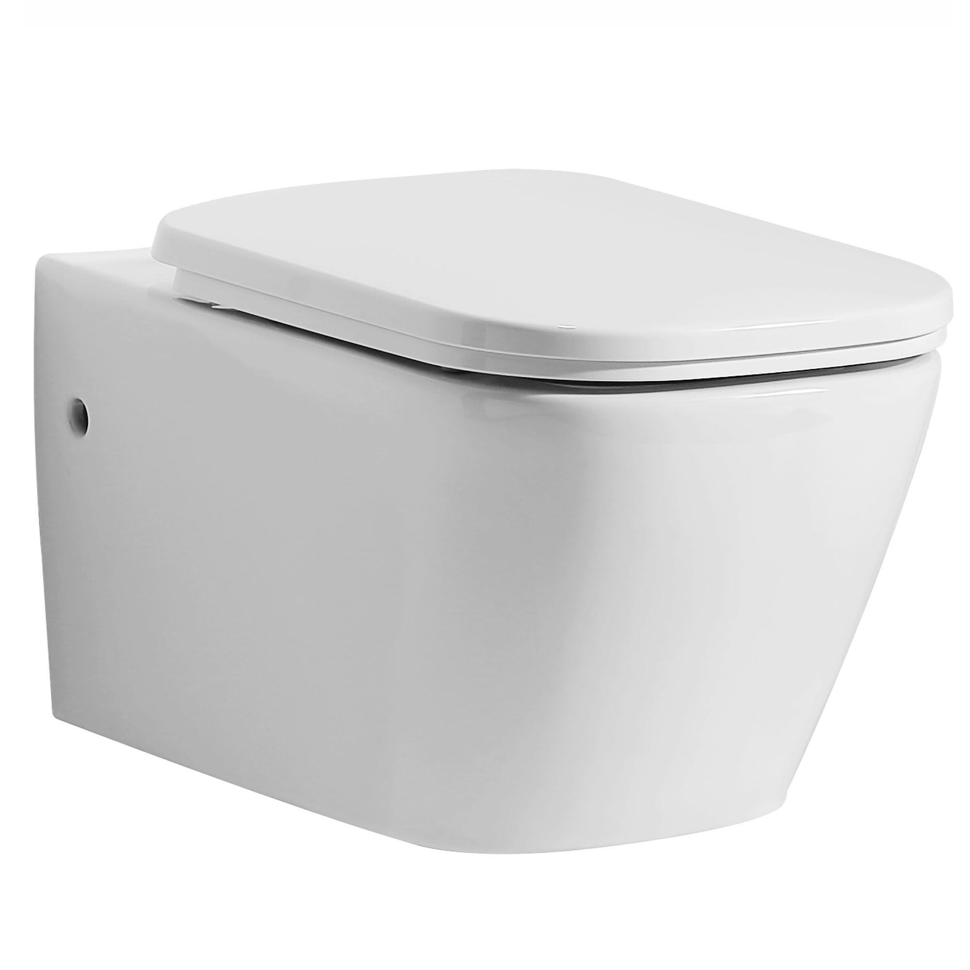 EAGO WD390 White Modern Ceramic Wall Mounted Toilet