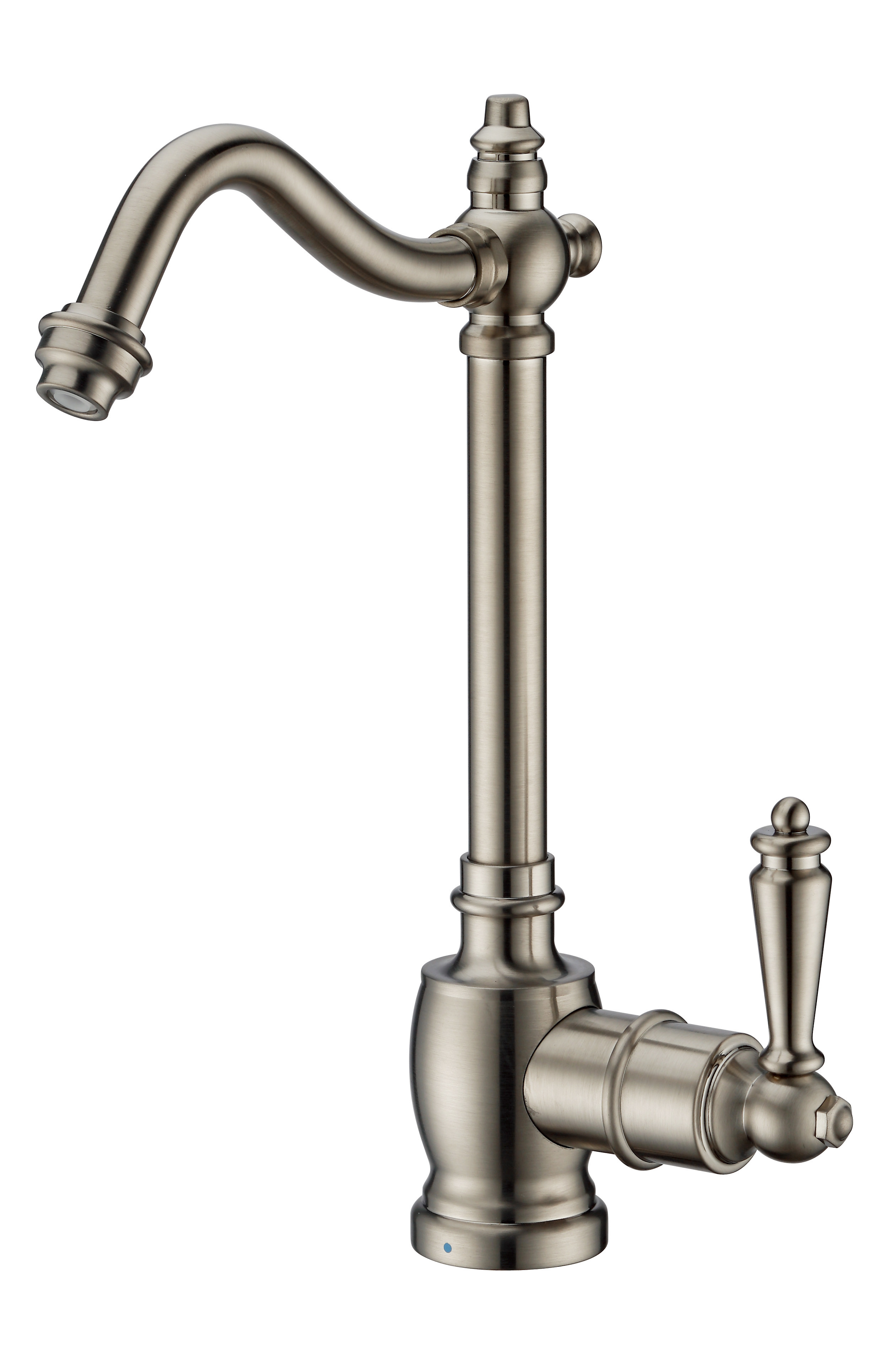 Whitehaus WHFH-C1006-BN Brushed Nickel Point of Use Cold Water Faucet with Traditional Spout