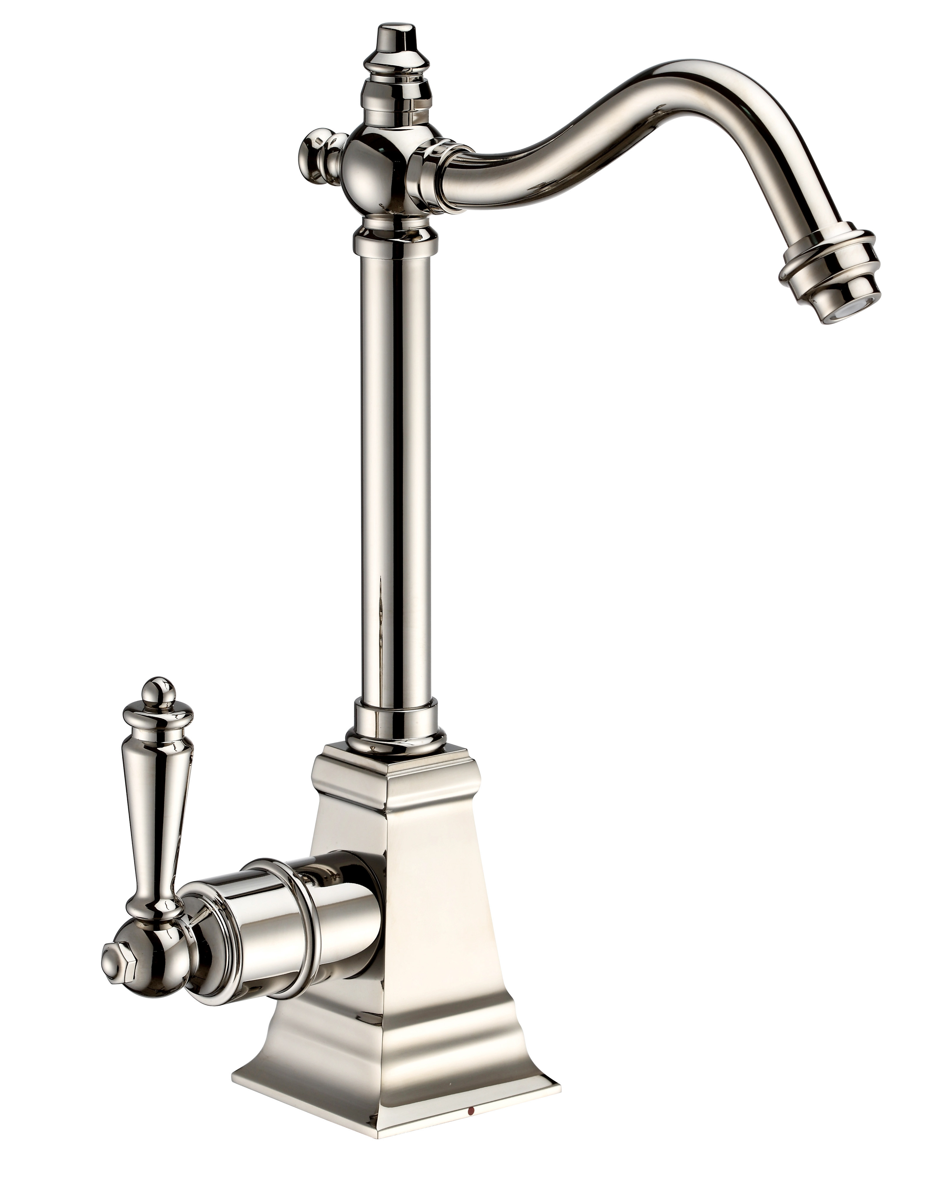 Whitehaus WHFH-H2011-PN Polished Nickel Instant Hot Water Faucet with Self Closing Handle