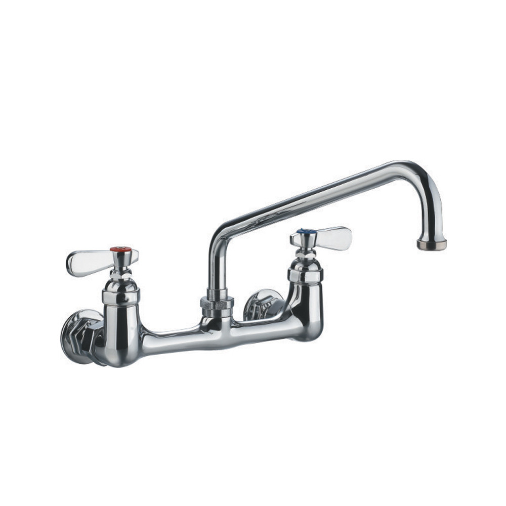 Whitehaus WHFS9814-08-C Wall Mount Faucet with an Extended Swivel Spout