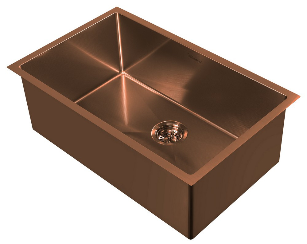 Whitehaus WHNPL2918-CO Noah Plus 16 Gauge Dual Mount Sink Set In Copper