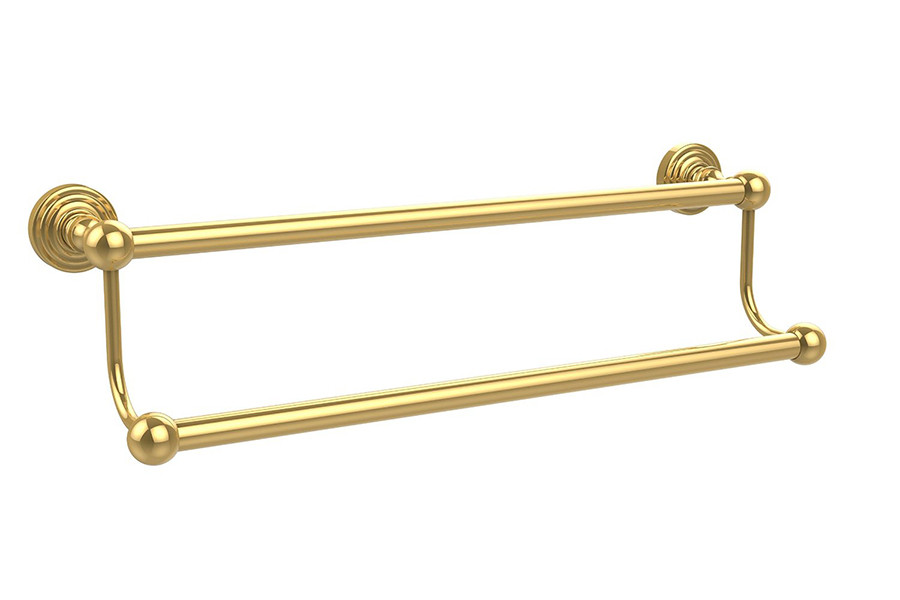Allied Brass WP-72-18-PB 18 Inch Double Towel Bar in Polished Brass